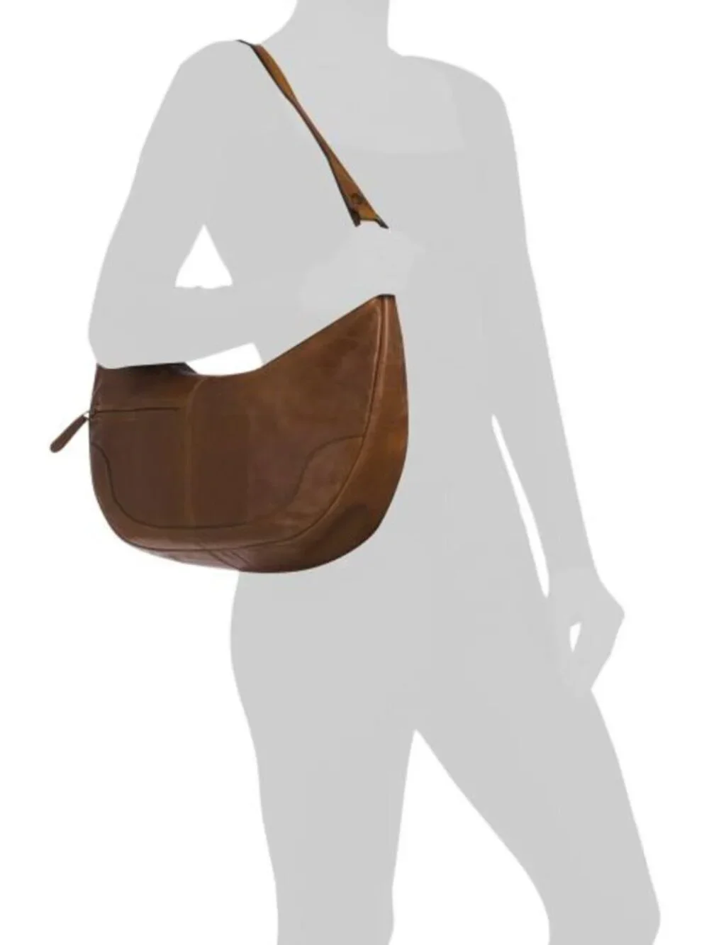 FRYE Leather Melissa Cresent Hobo